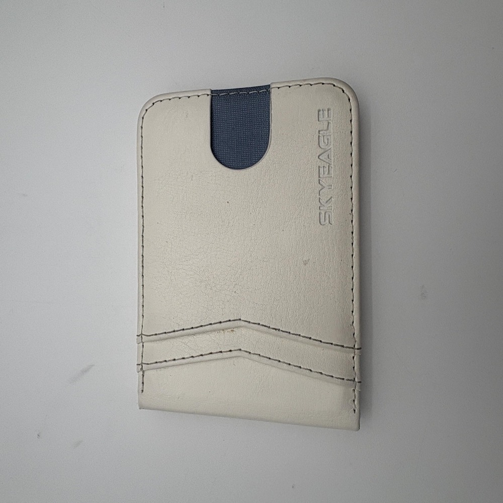 SKYEAGLE MagSafe Wallet Case Phone Card Holder Synthetic Leather White Slim